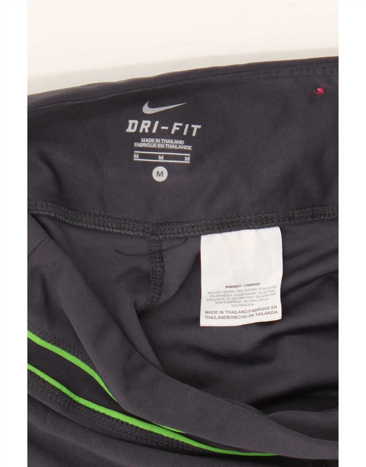 Pantaloni de trening Nike Dri Fit Capri pentru femei UK 14 Medium Gri Poliester