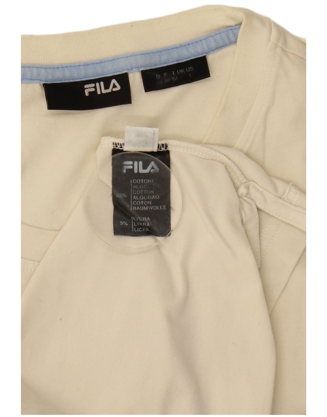 Tricou grafic Fila pentru bărbați Top mare din bumbac alb