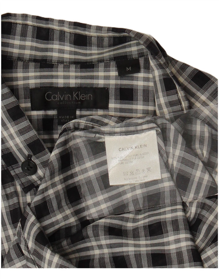Cămașă pentru bărbați Calvin Klein, bumbac caros negru mediu
