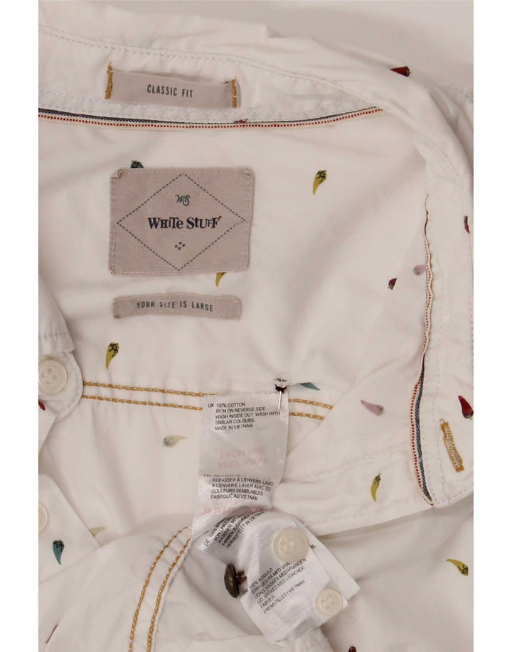 White Stuff Cămașă Classic Fit pentru bărbați, bumbac cu pete mari