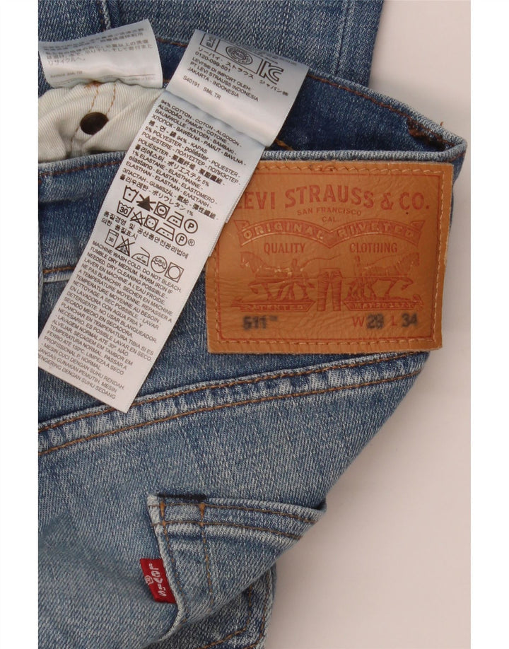 Blugi Levi's 511 Slim pentru bărbați W29 L34 Bumbac albastru