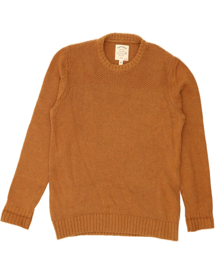 FAT FACE Womens Crew Neck Jumper Sweater UK 14 Medium Brown Cotton Vintage Fat Face and Second-Hand Fat Face from Messina Hembry 