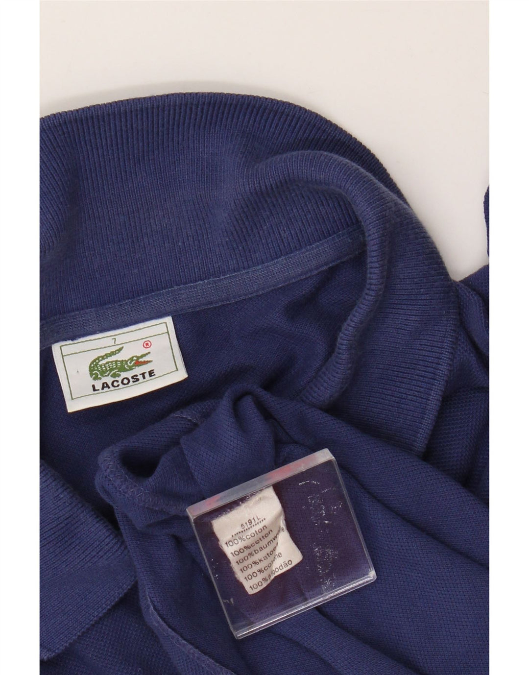 Tricou polo pentru bărbați Lacoste Mărimea 7 2XL Bumbac albastru