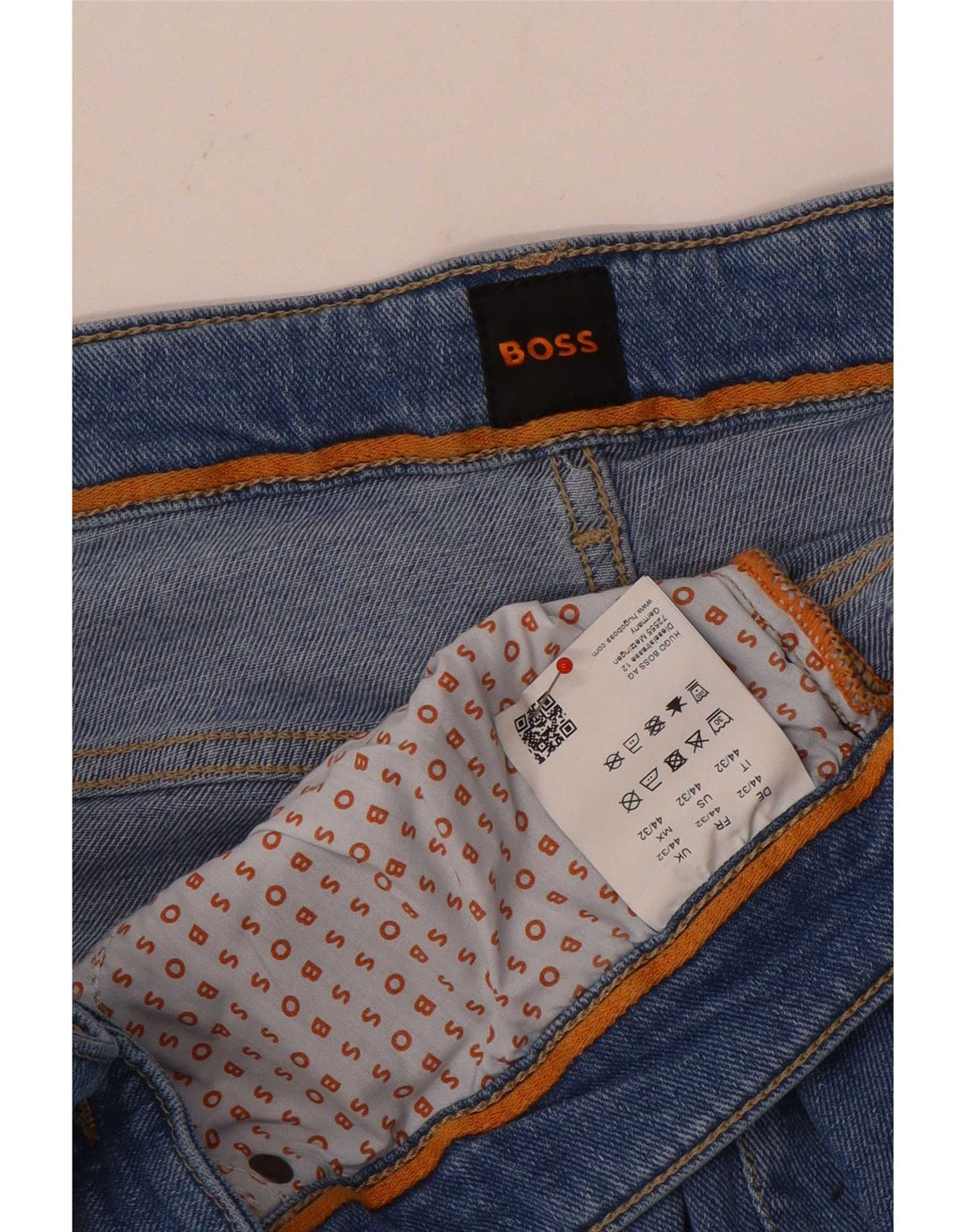 Blugi drepti pentru bărbați Hugo Boss W44 L32 Bumbac albastru