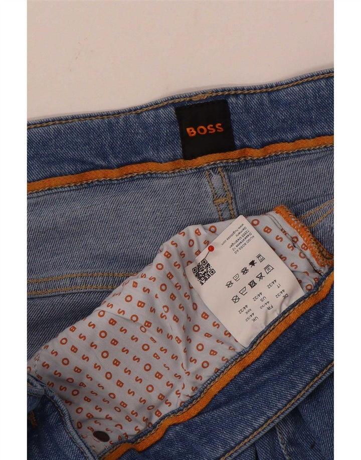 Blugi drepti pentru bărbați Hugo Boss W44 L32 Bumbac albastru