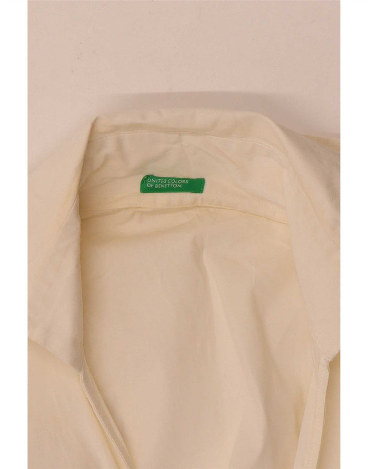 Bluză Benetton pentru femei Wrap Shirt UK 12 Medium White