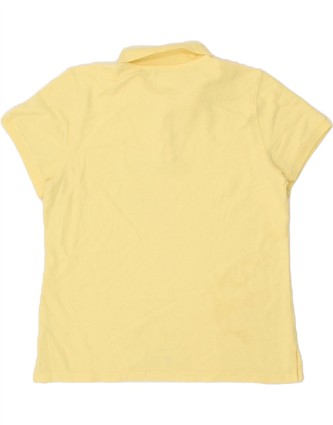 L.L.BEAN Womens Polo Shirt UK 14 Medium Yellow Cotton Vintage L.L.Bean and Second-Hand L.L.Bean from Messina Hembry 