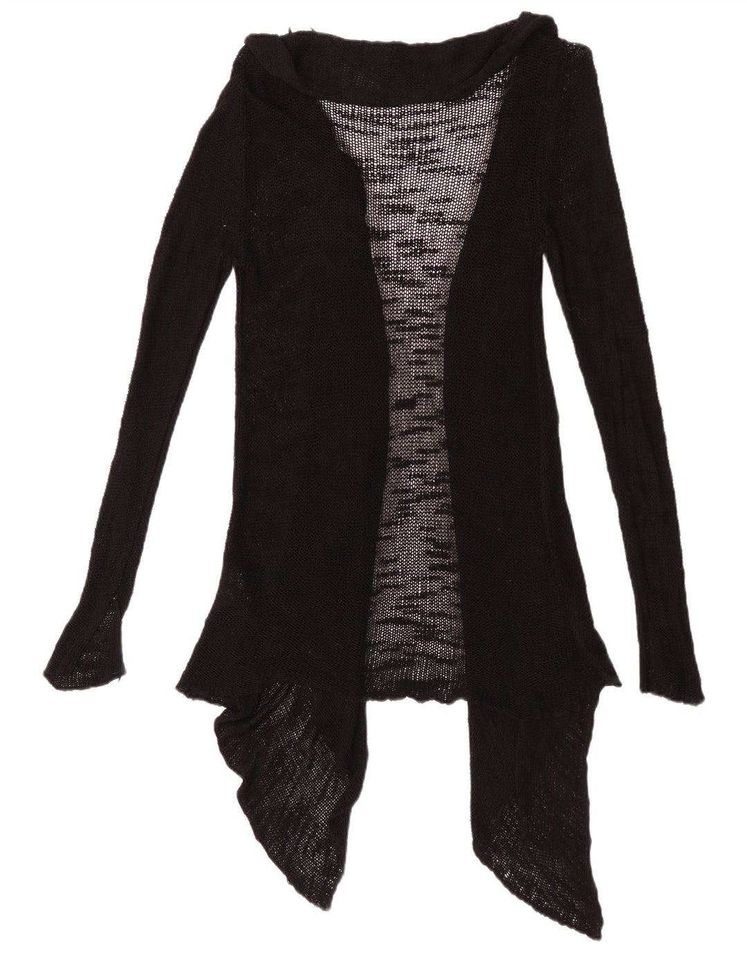 Pulover cardigan deschis transparent pentru femei Zara UK 12 Medium Black Viscose