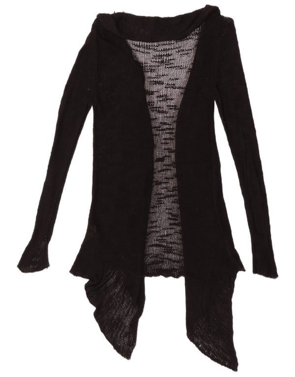 Pulover cardigan deschis transparent pentru femei Zara UK 12 Medium Black Viscose