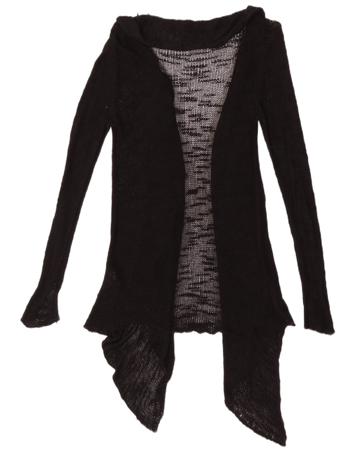 Pulover cardigan deschis transparent pentru femei Zara UK 12 Medium Black Viscose