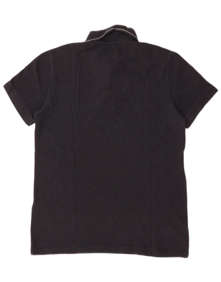 Tricou polo Massimo Dutti pentru bărbați, bumbac, albastru bleumarin mediu