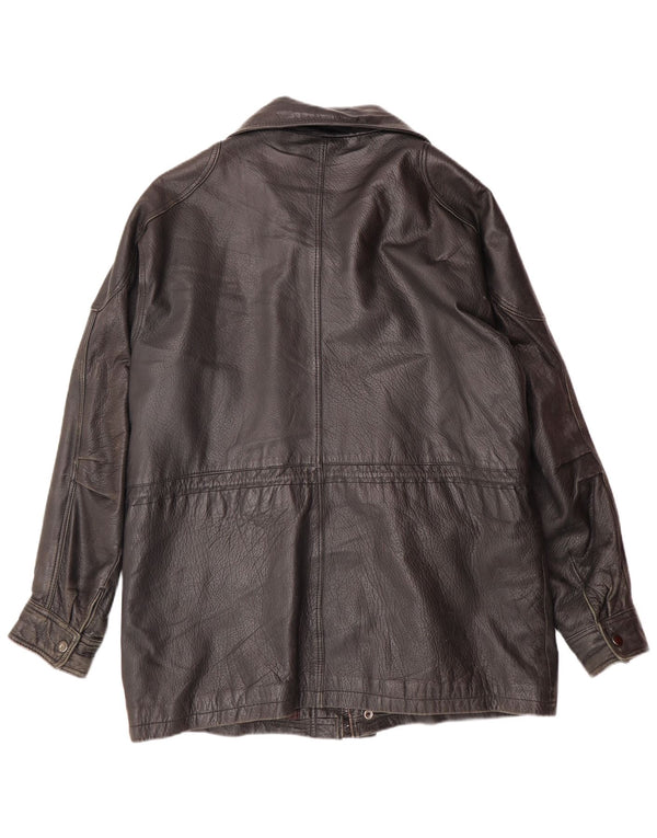 Jachetă de piele pentru bărbați VINTAGE UK 40, mare, neagră