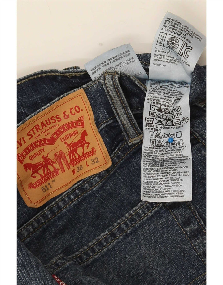 Blugi Levi's 511 Slim pentru bărbați W36 L32 Bumbac albastru