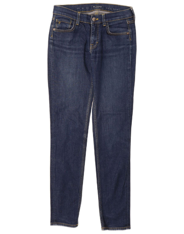French Connection Blugi skinny pentru femei UK 10 Small W26 L32 Blue Bumbac