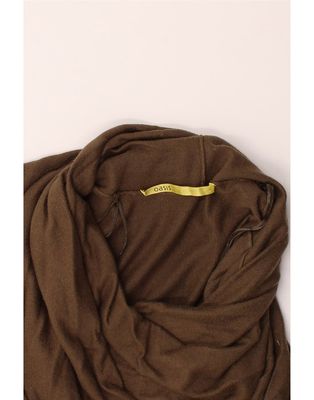OASIS Womens Longline Roll Neck Jumper Sweater UK 10 Small Brown Vintage Oasis and Second-Hand Oasis from Messina Hembry 
