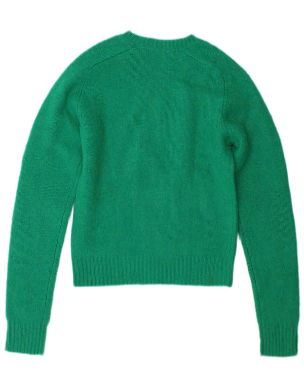 Pulover Polo Ralph Lauren pentru damă, cu decolteu scurt, pulover cu gâtul turnat UK 6 XS Lână verde