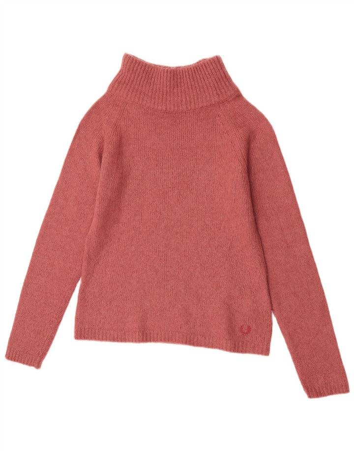 Pulover cu gât țestoasă pentru femei Fred Perry UK 10 Mic roz