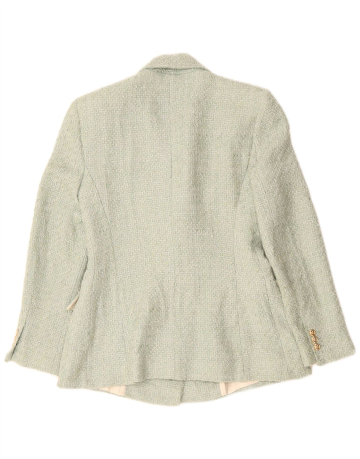 Jachetă Blazer pentru femei ZARA UK 12 verde mediu acrilic