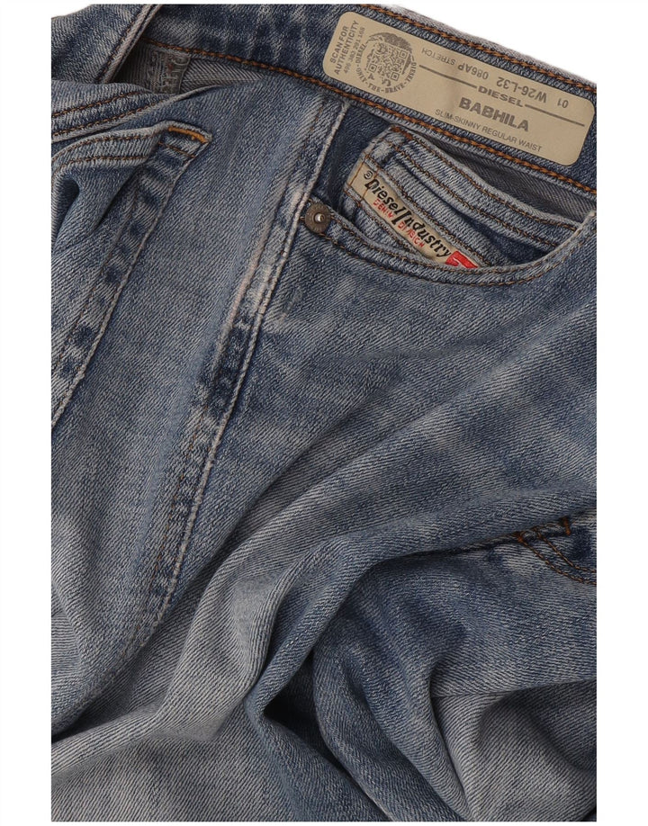 Jeans skinny pentru femei Babhila Distressed Slim Fit L26 L28 Albastru