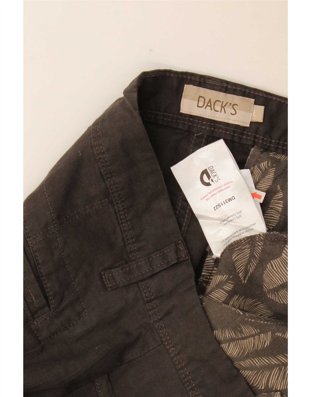 Pantaloni cargo subțiri pentru bărbați Dack's, mari L34 L32, in gri