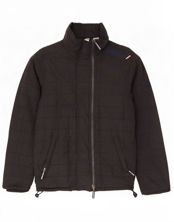 Jachetă căptușită pentru bărbați Superdry UK 38 Medium Black Nylon