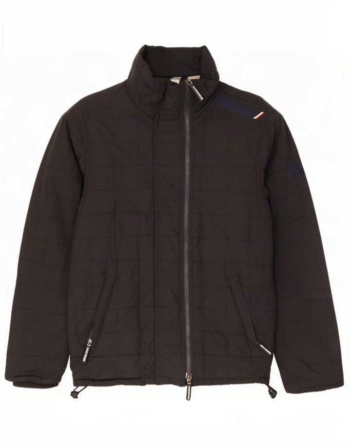 Jachetă căptușită pentru bărbați Superdry UK 38 Medium Black Nylon