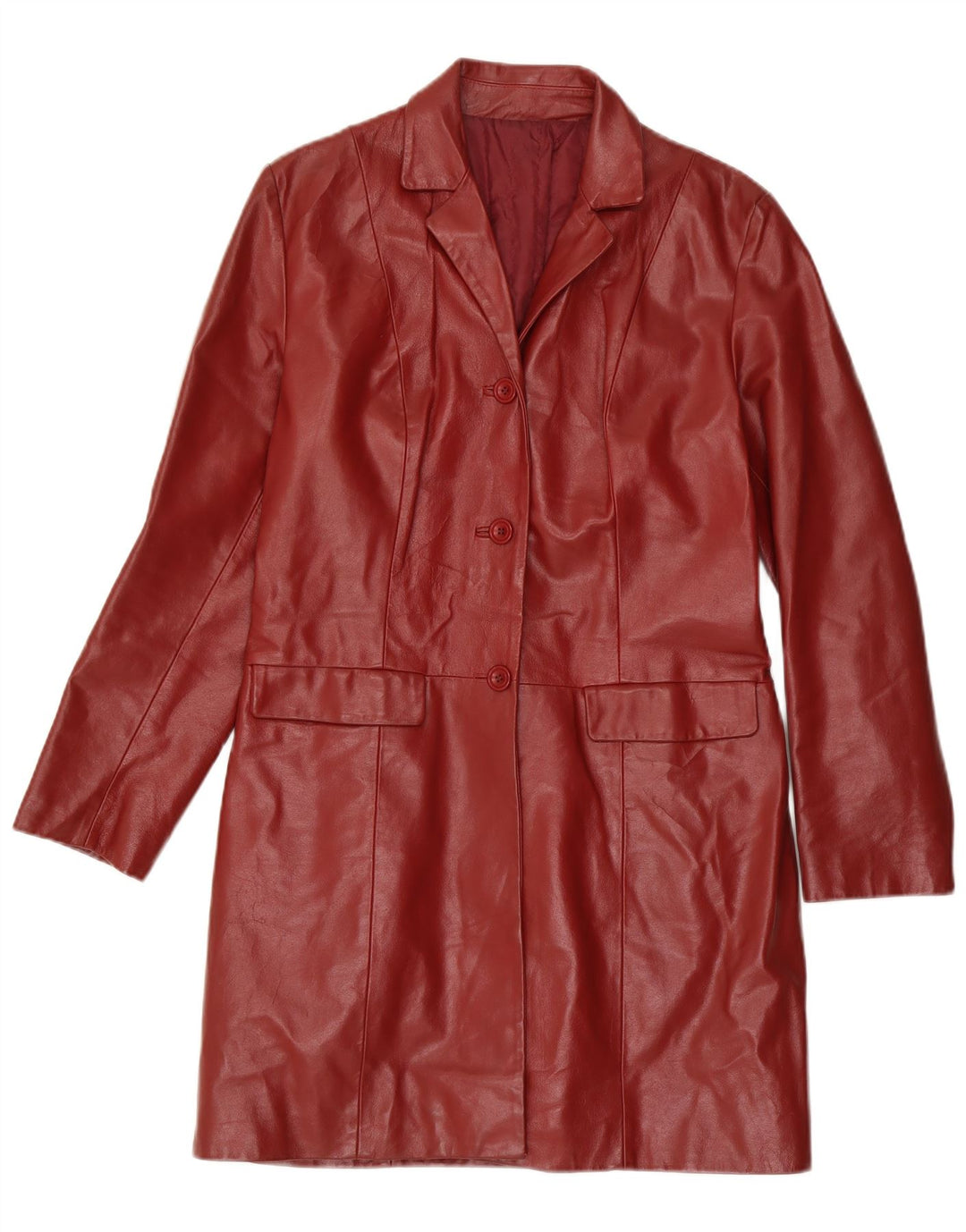 Palton din piele vintage pentru femei IT 48 XL maro