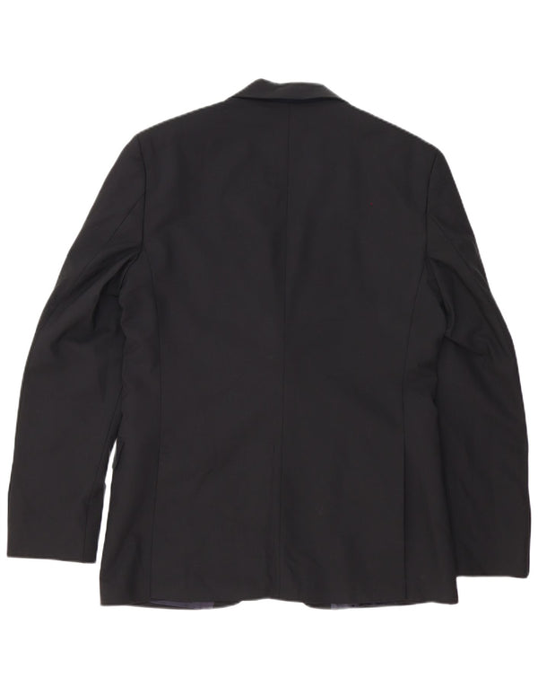 Jachetă pentru bărbați Ted Baker, cu 2 nasturi, cu ajustare normală, UK 38, bumbac negru mediu