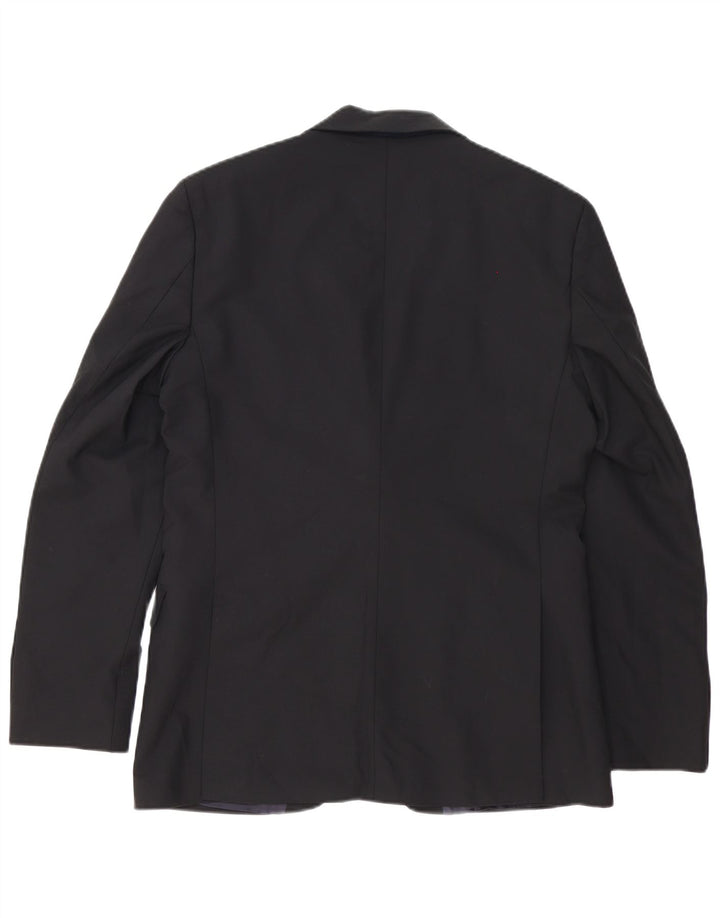 Jachetă pentru bărbați Ted Baker, cu 2 nasturi, cu ajustare normală, UK 38, bumbac negru mediu