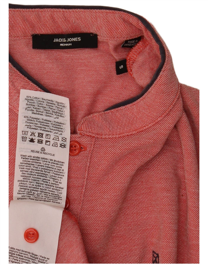 Tricou polo Jack & Jones pentru bărbați din bumbac roșu mic