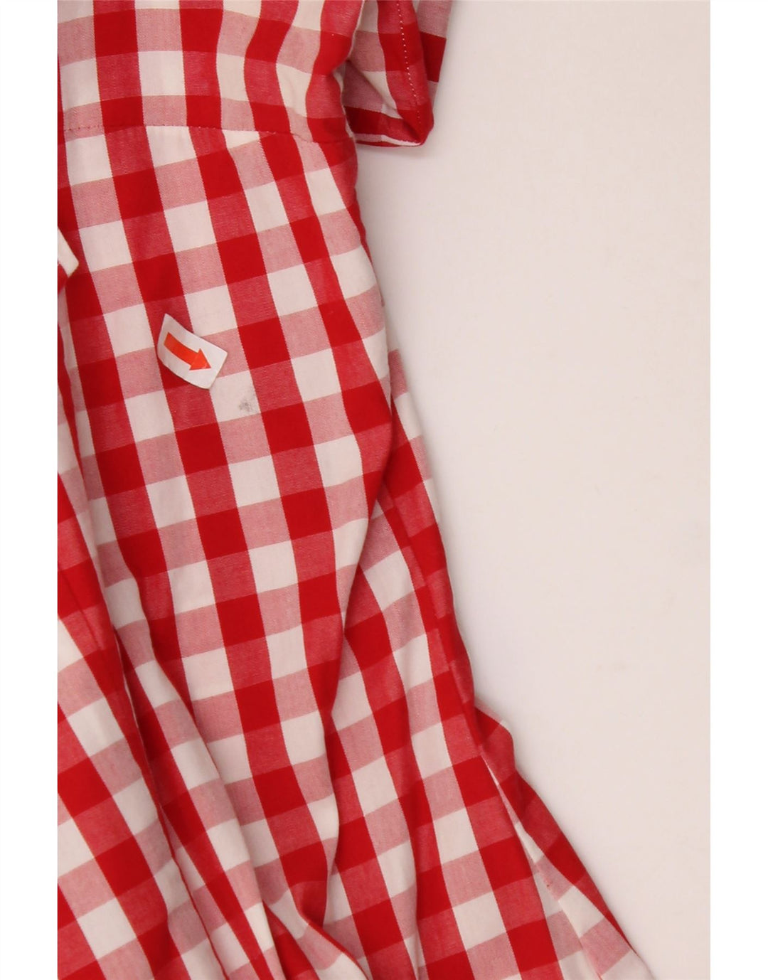 Cămașă cu mânecă scurtă pentru femei BENETTON UK 14 Medium Red Check