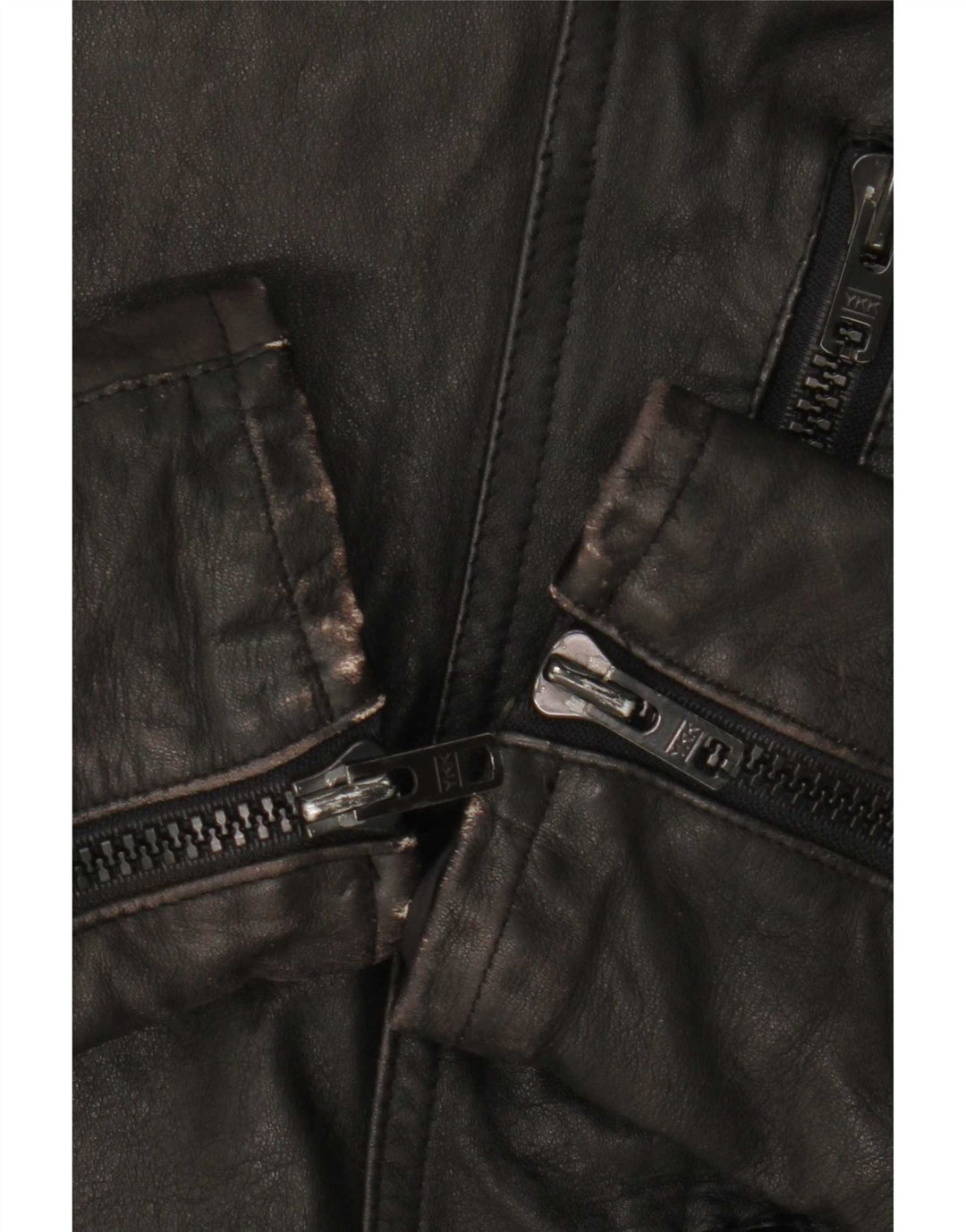 Jachetă de motociclist din piele vintage pentru bărbați IT 50 Large Black