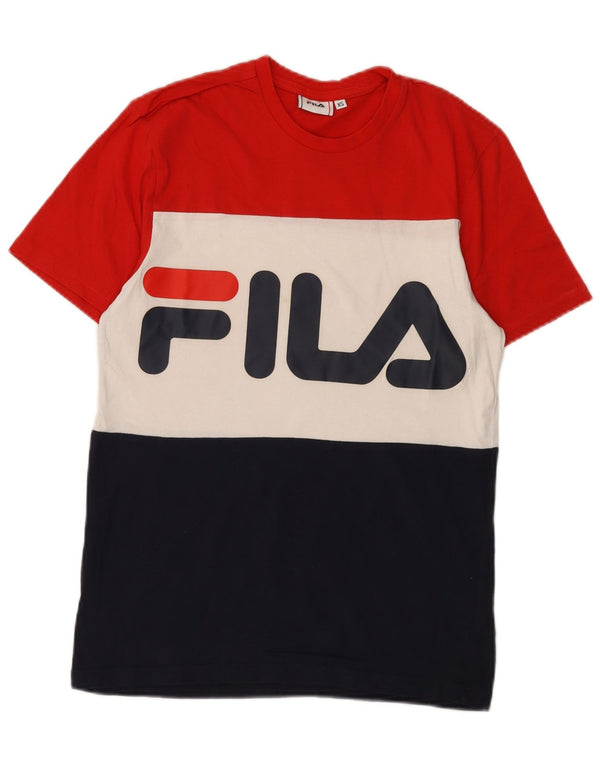 Tricou cu grafică pentru bărbați Fila Top XS, multicolor, bumbac color bloc