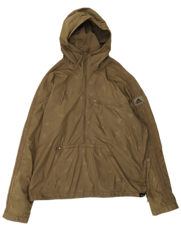 Jachetă Anorak cu glugă pentru bărbați Adidas UK 38 Medium Kaki Spotted