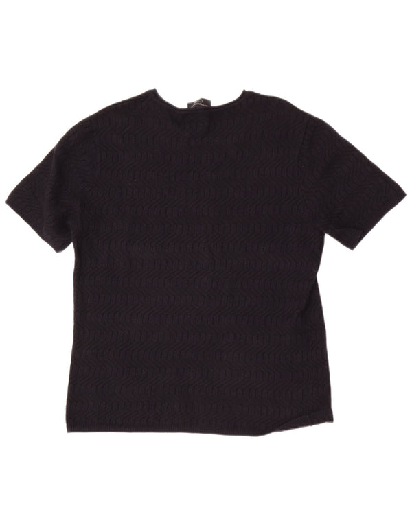 Pulover pentru damă Emporio Armani cu gât barcă UK 14 Medium Bleumarin