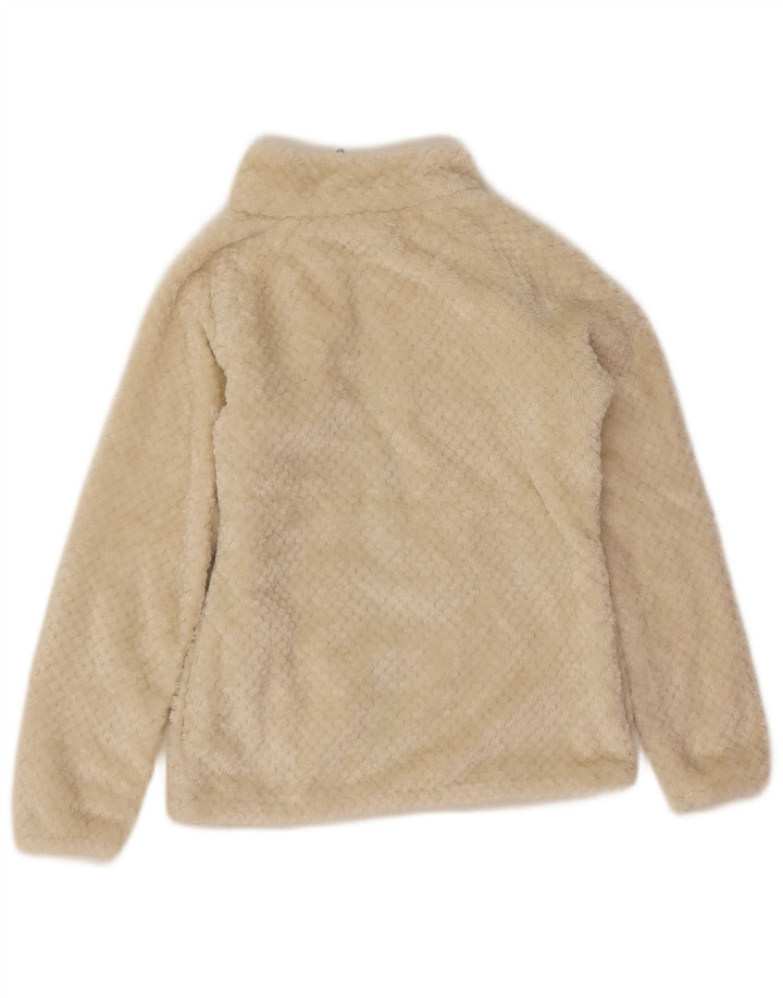 Jachetă fleece Columbia pentru fete 14-15 ani, mare din poliester alb