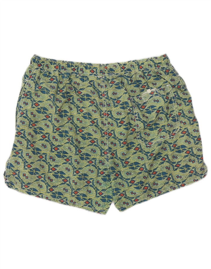 SANTO STEFANO Pantaloni scurți de baie pentru bărbați Poliamidă geometrică verde mediu