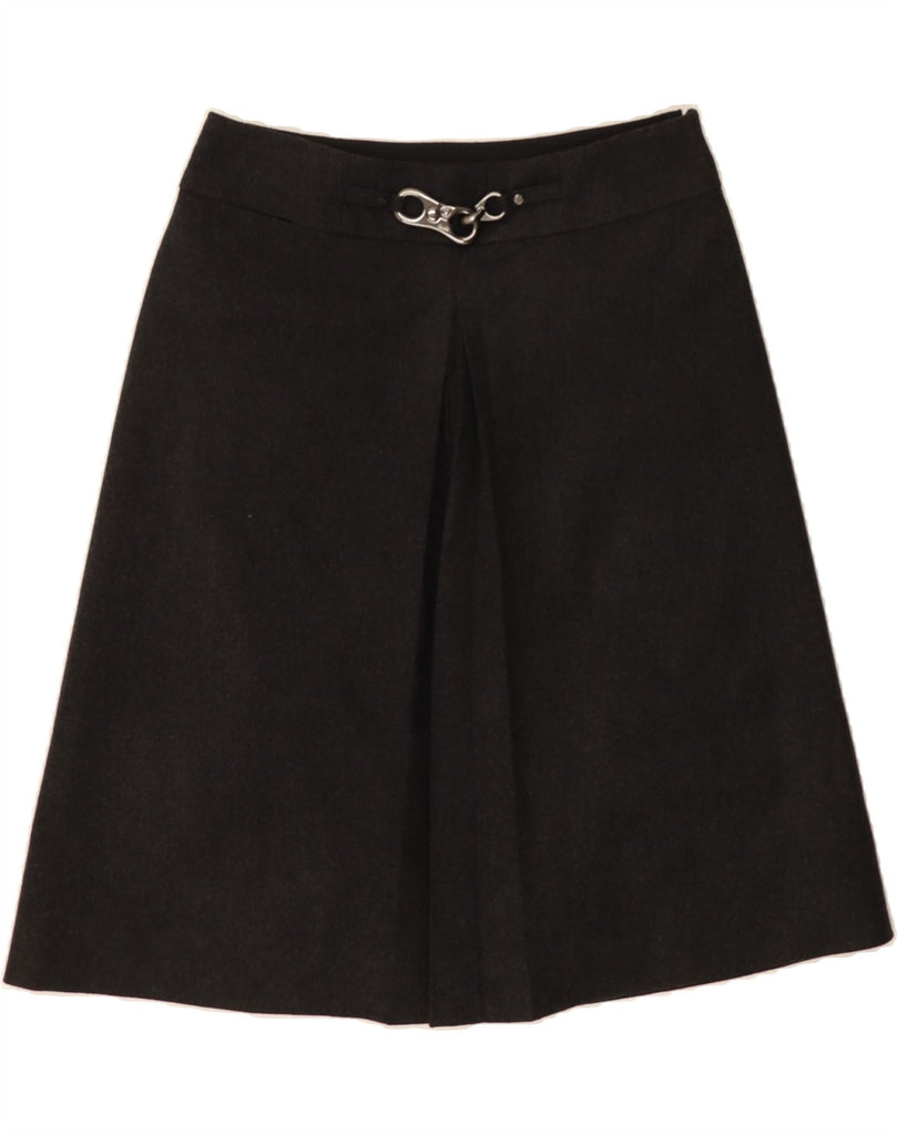 CELINE Womens A-Line Skirt IT 40 Small W30 Grey Wool Vintage Celine and Second-Hand Celine from Messina Hembry 