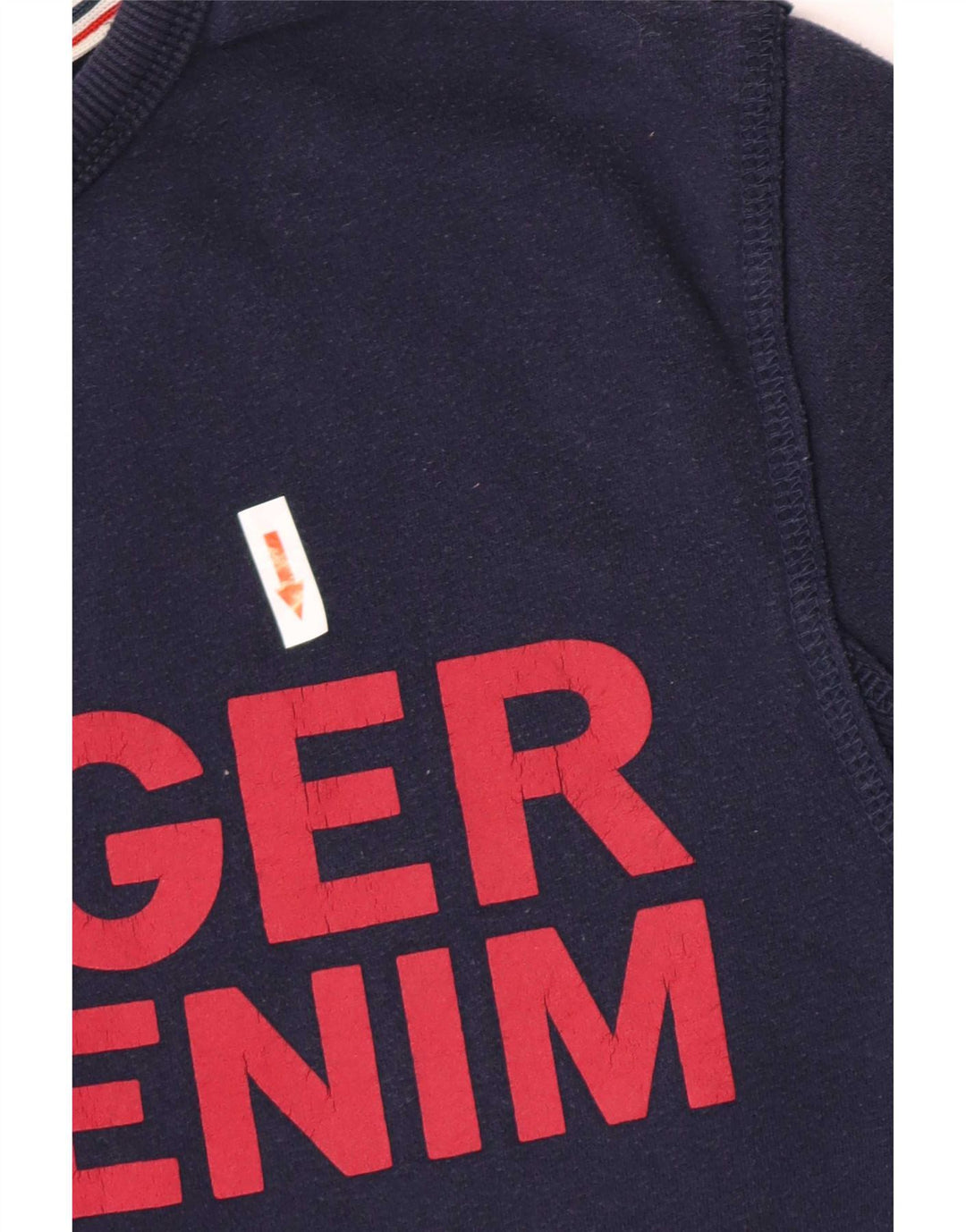 Hanorac grafic pentru bărbați Tommy Hilfiger Pulover mediu din bumbac bleumarin