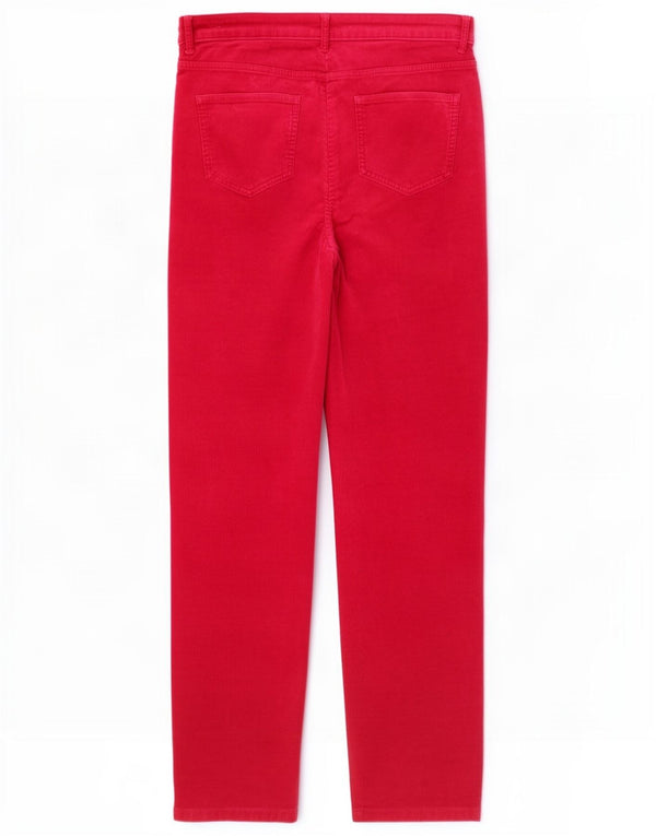 Marks & Spencer Womens Straight Corduroy Trousers UK 14 Large W30 L31 Pink