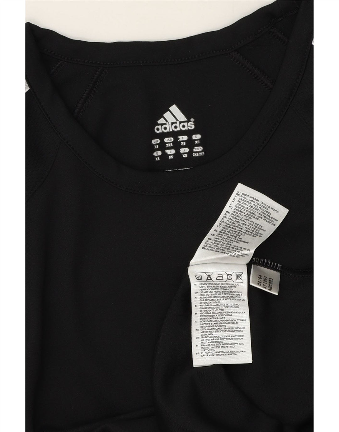 Top pentru bărbați Adidas cu mânecă lungă XS poliester negru