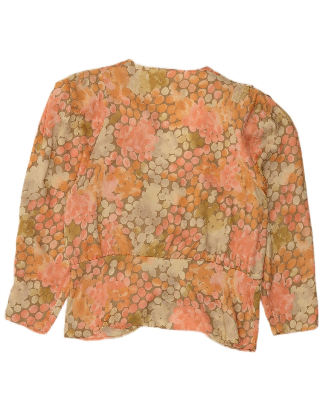 Bluză de cămașă vintage pentru femei UK 16 mare, multicoloră, cu pete