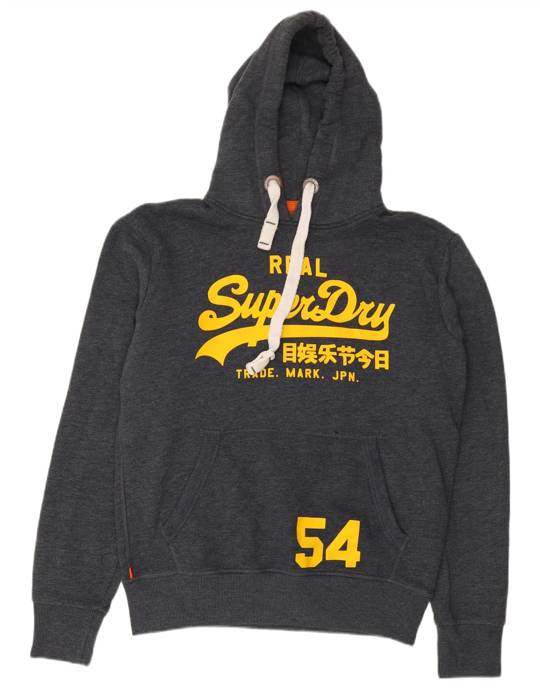 Pulover cu glugă grafic Superdry pentru bărbați, bumbac, gri mediu