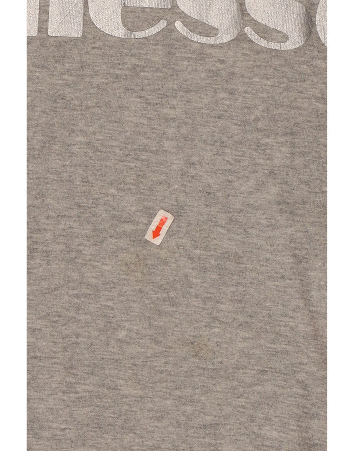 ELLESSE Womens Graphic Sweatshirt Jumper UK 8 Small Grey Colourblock