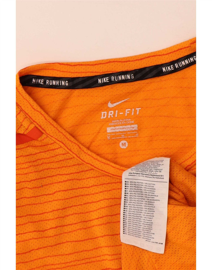 Tricou Nike Dri Fit pentru bărbați Top Medium Orange Pinstripe Poliester
