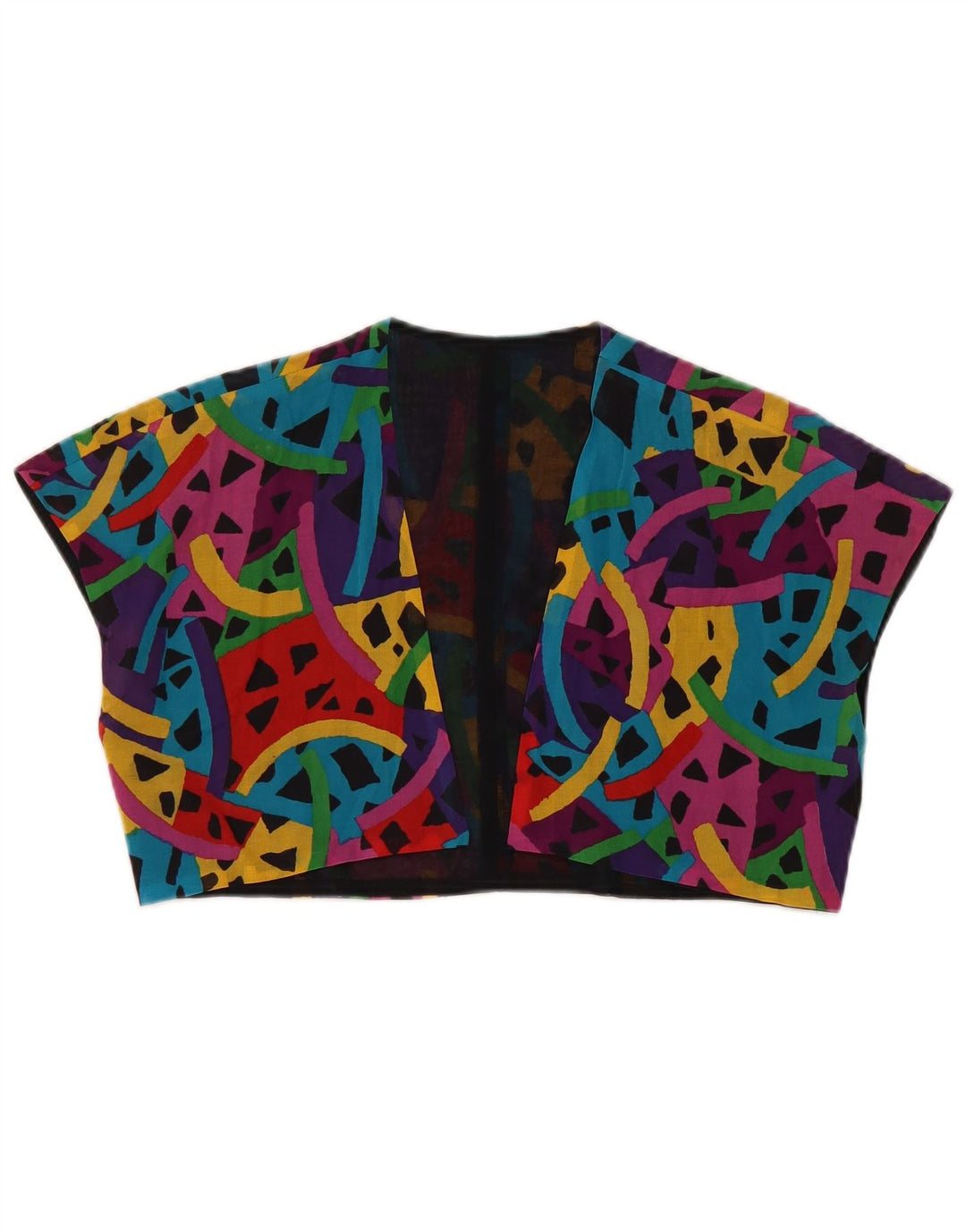 Top Bolero pentru femei VINTAGE UK 12 Mediu Multicolor Geometric