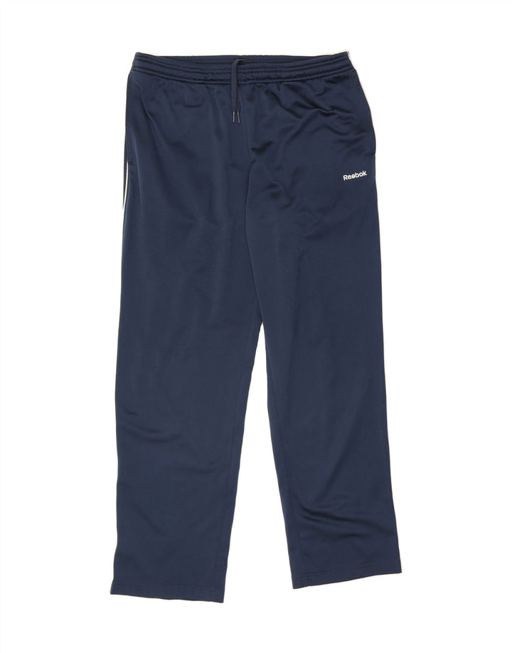 REEBOK Mens Tracksuit Trousers Small  Navy Blue Polyester Vintage Reebok and Second-Hand Reebok from Messina Hembry 