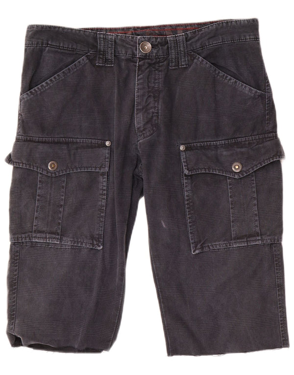 NORTH SAILS Pantaloni scurți cargo pentru bărbați IT 48 Medium W34 Navy Blue Houndstooth