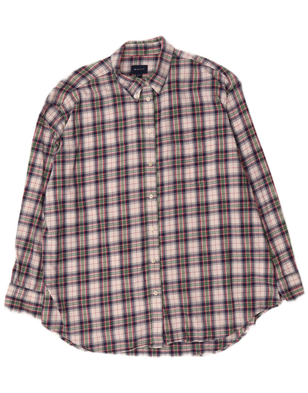 Cămașă de flanel supradimensionată pentru femei Gant UK 16, mare, multicolor, din bumbac
