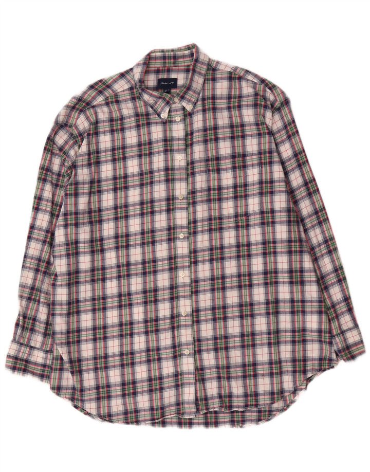 Cămașă de flanel supradimensionată pentru femei Gant UK 16, mare, multicolor, din bumbac